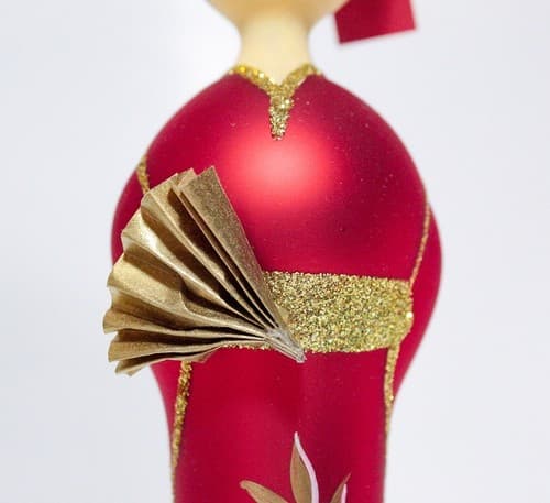 Vintage PIER 1 IMPORTS Italy Blown Glass Spanish Dancer Christmas Ornament RARE - Thumbnail 3