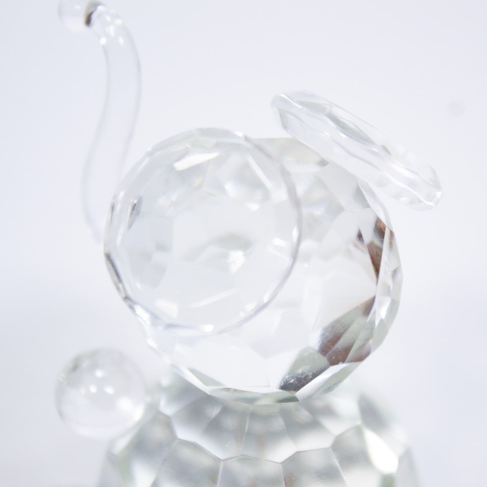 Clear Crystal Glass Elephant Collectible Animal Figurine 2" - Thumbnail 6