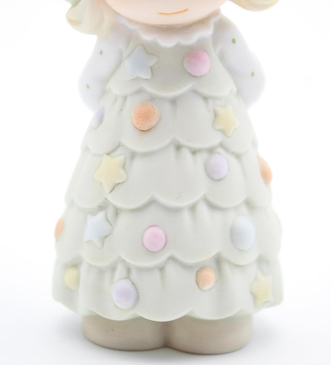 Precious Moments You're as Pretty As A Christmas Tree Porcelain Figurine 1994 - Thumbnail 4