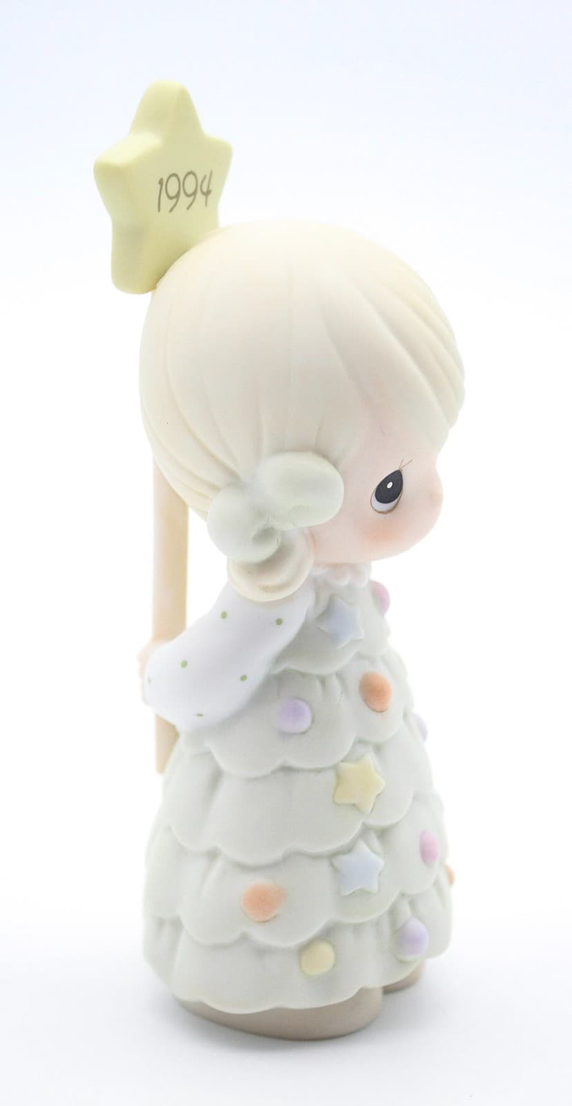 Precious Moments You're as Pretty As A Christmas Tree Porcelain Figurine 1994 - Thumbnail 5