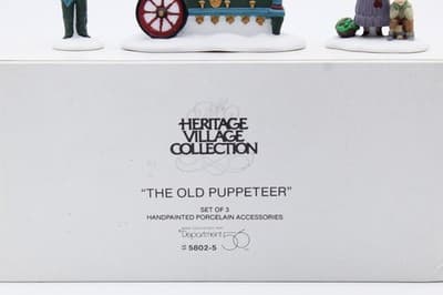 Department 56 The Old Puppeteer Heritage Village Collection Accessories 3pcs - Thumbnail 6