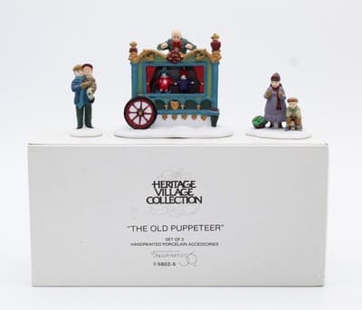 Department 56 The Old Puppeteer Heritage Village Collection Accessories 3pcs - Thumbnail 2