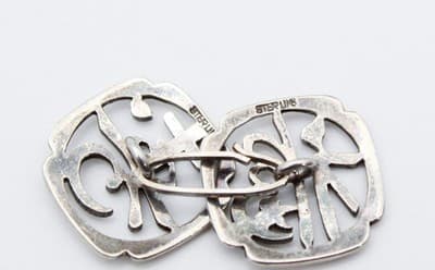 Vintage Sterling Silver 925 Chinese Fortune & Longevity Mens Cufflinks - Thumbnail 3