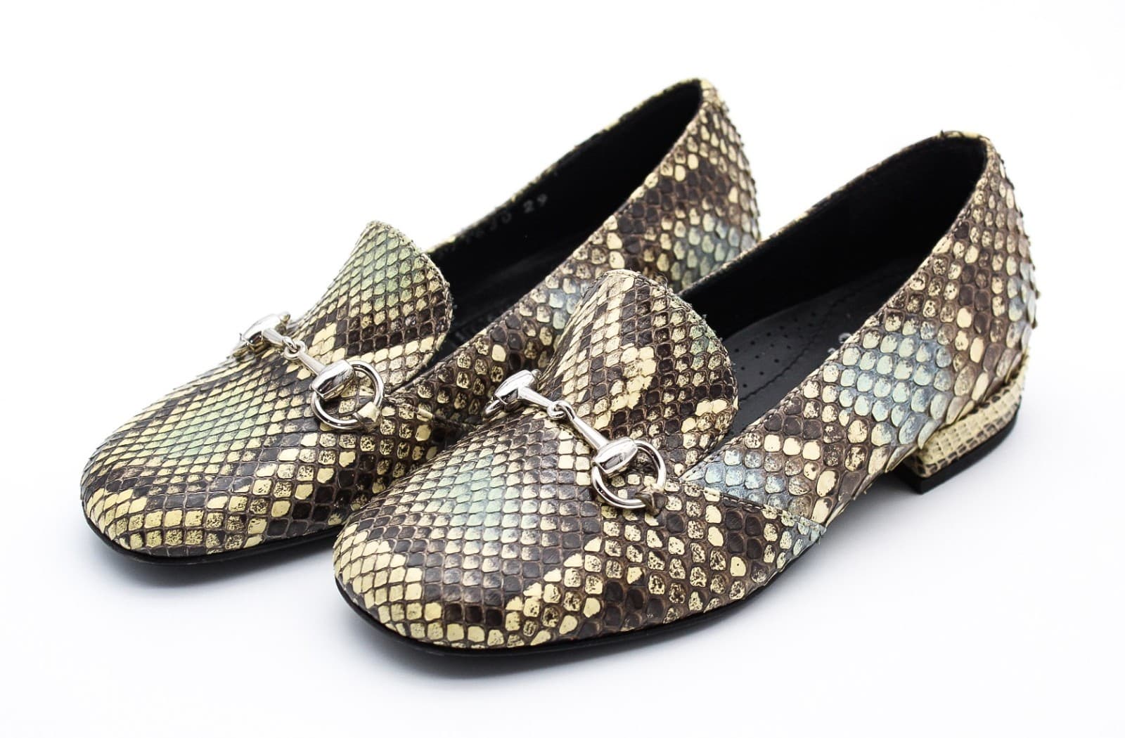 Gucci Italy Horsebit Loafers Python Snakeskin Leather Kids Shoes Size 29/US 11 - Thumbnail 13