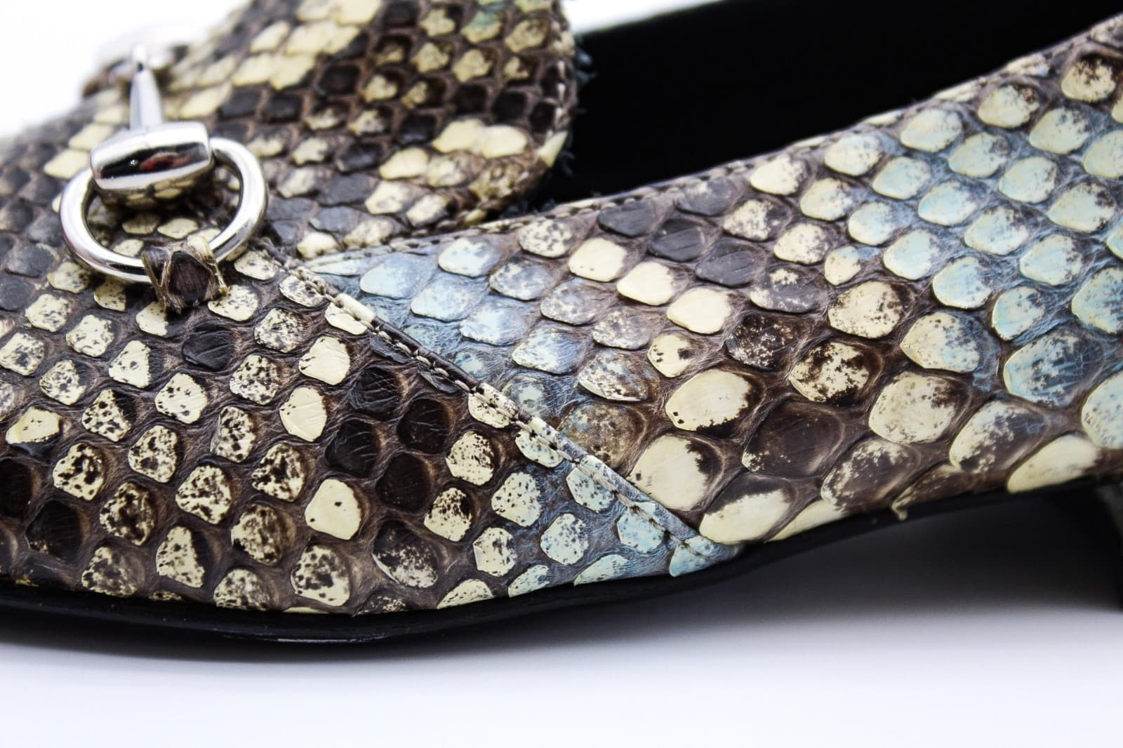 Gucci Italy Horsebit Loafers Python Snakeskin Leather Kids Shoes Size 29/US 11 - Thumbnail 10