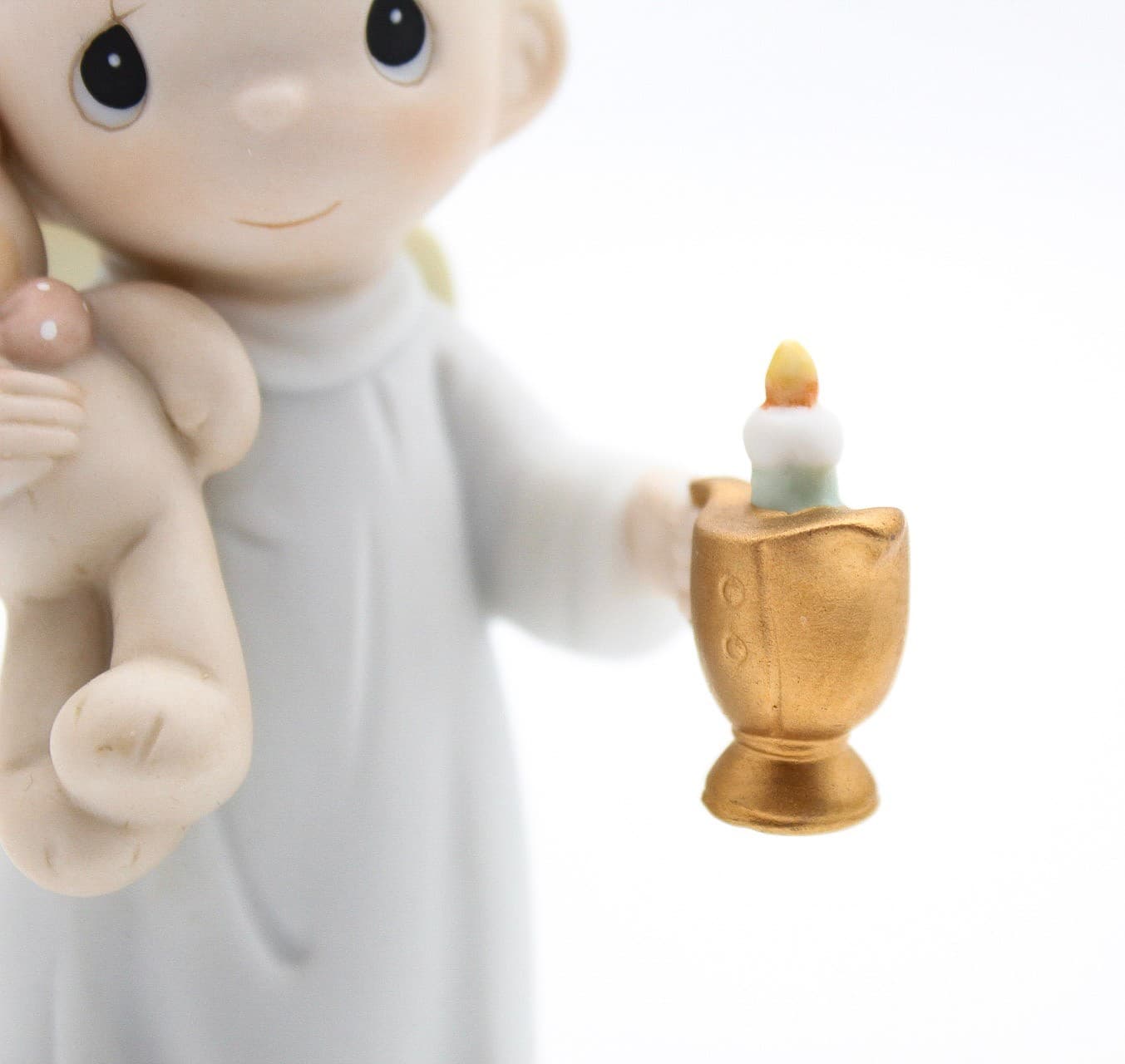 Precious Moments Lighting The Way To A Happy Holiday Porcelain Figurine 1994 - Thumbnail 3