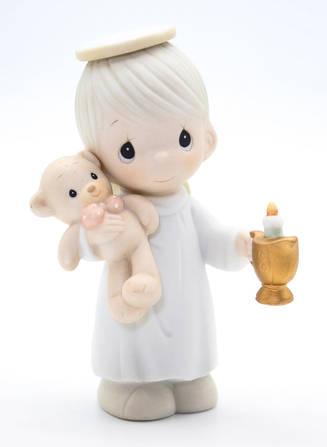 Precious Moments Lighting The Way To A Happy Holiday Porcelain Figurine 1994 - Thumbnail 8