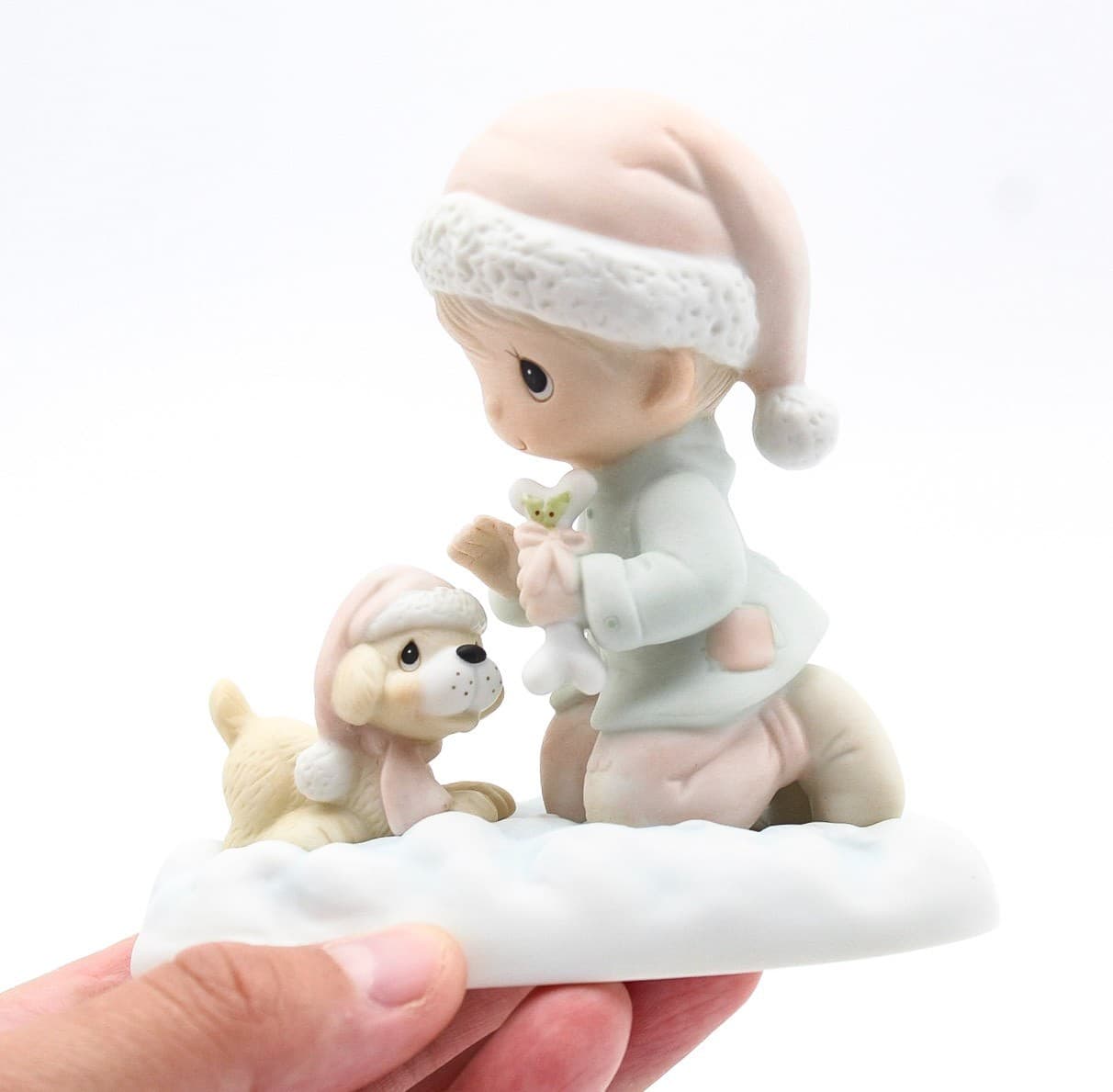 Precious Moments Wishing You a Season Filled With Joy Porcelain Figurine 1979 - Thumbnail 6