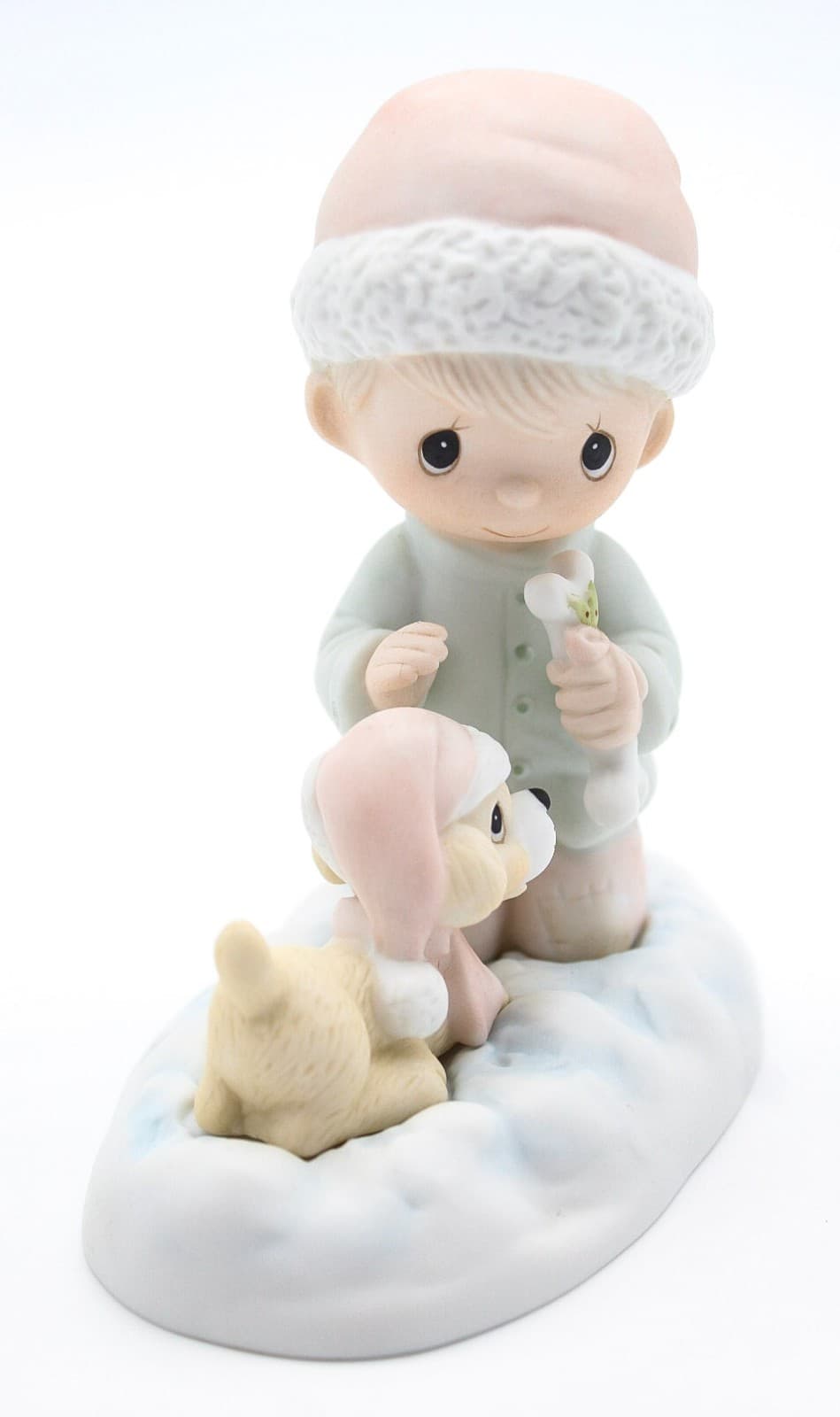 Precious Moments Wishing You a Season Filled With Joy Porcelain Figurine 1979 - Thumbnail 4