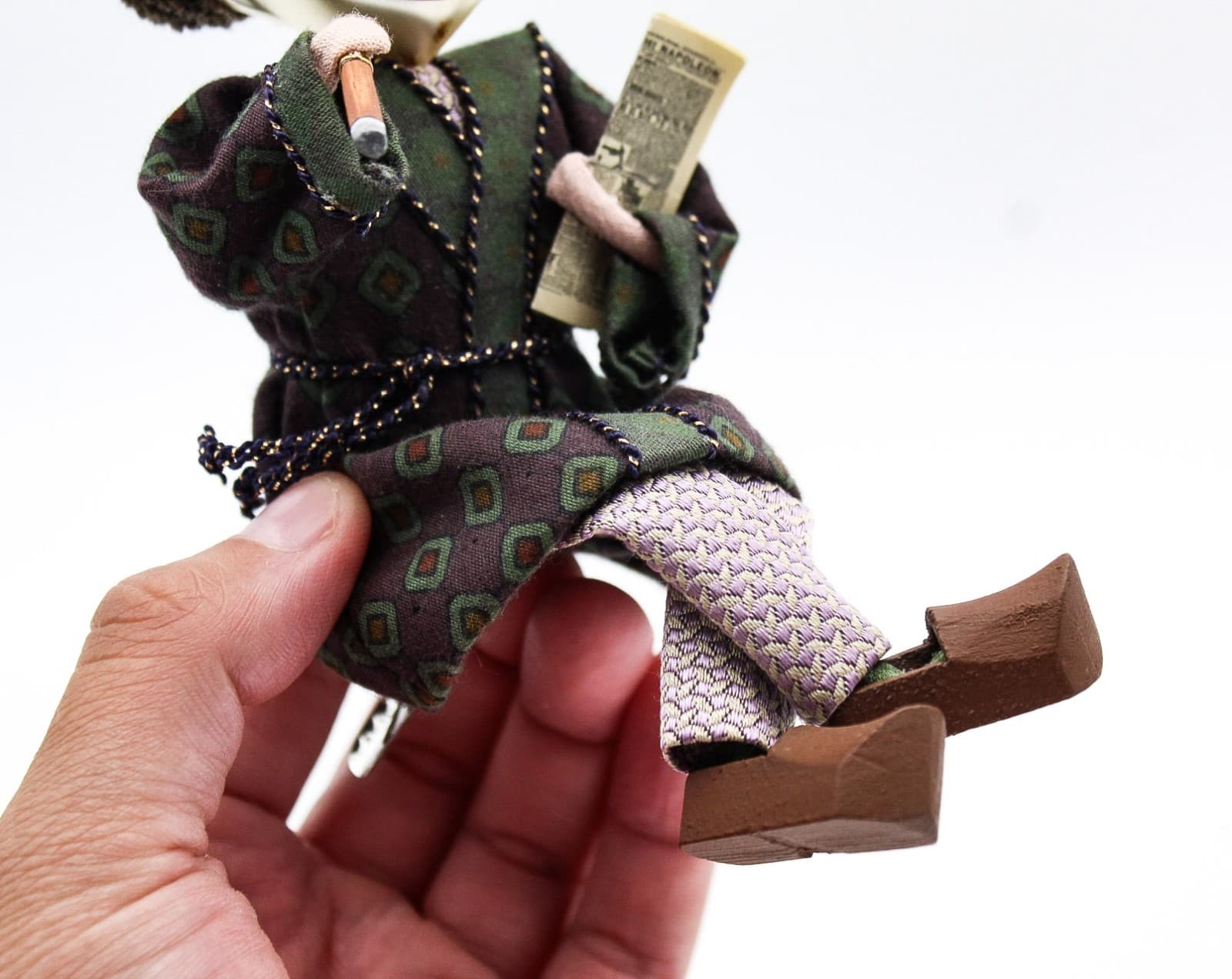 Vintage Germany D. Blumchen & Co Christmas Glass Marionette Clip-On Ornament - Thumbnail 8