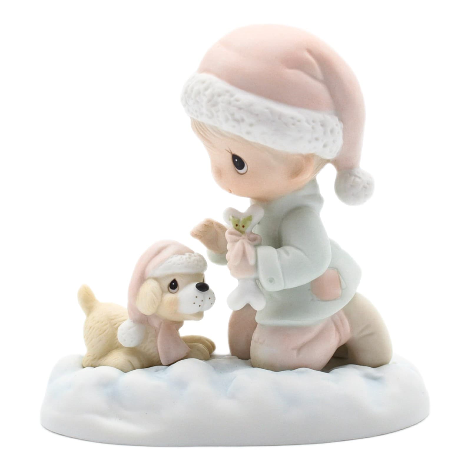 Precious Moments Wishing You a Season Filled With Joy Porcelain Figurine 1979 - Image 1