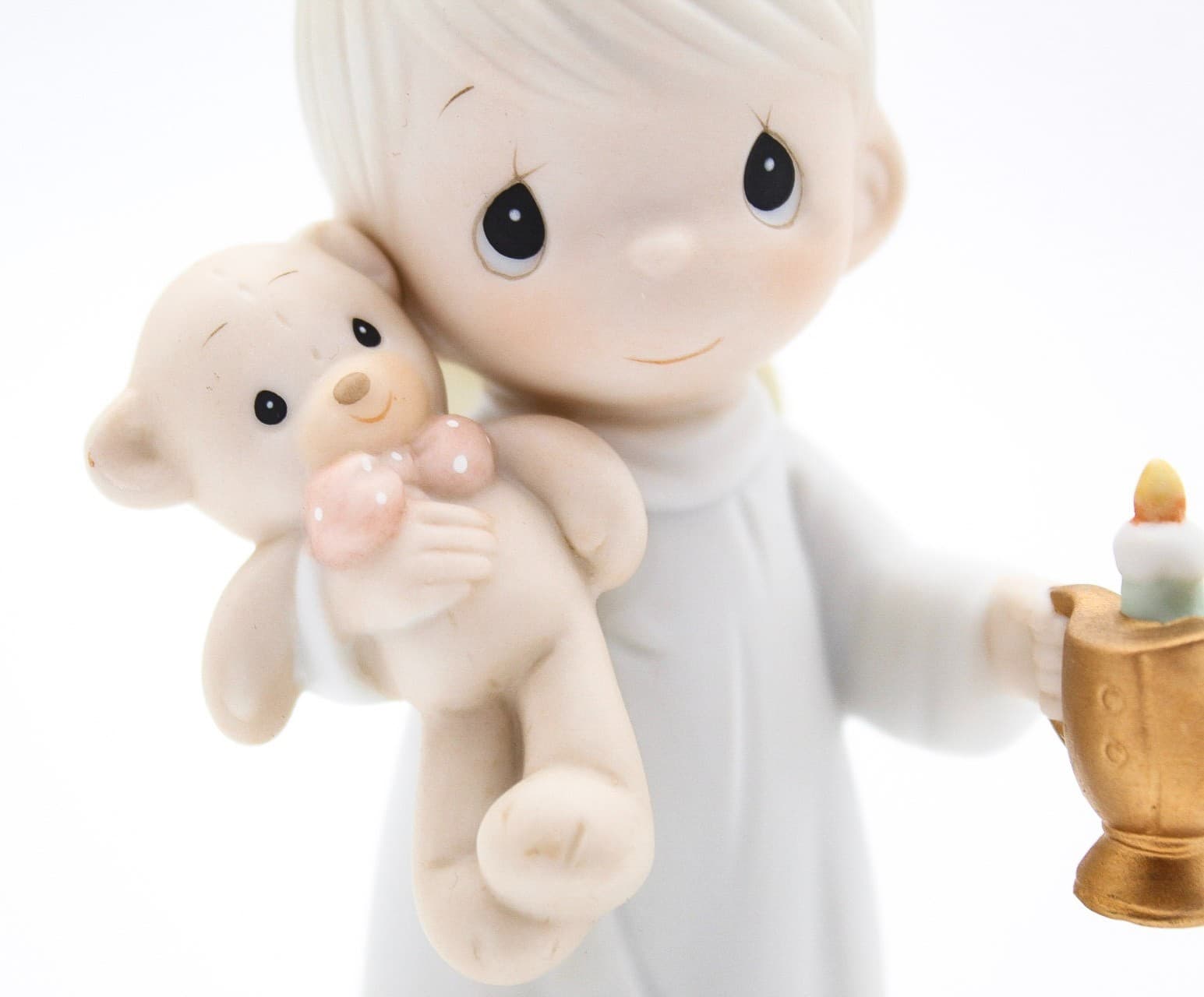 Precious Moments Lighting The Way To A Happy Holiday Porcelain Figurine 1994 - Thumbnail 4