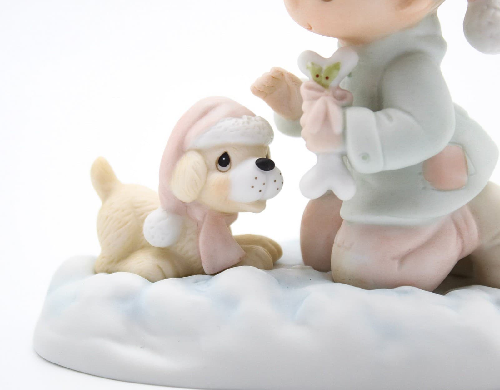 Precious Moments Wishing You a Season Filled With Joy Porcelain Figurine 1979 - Thumbnail 3