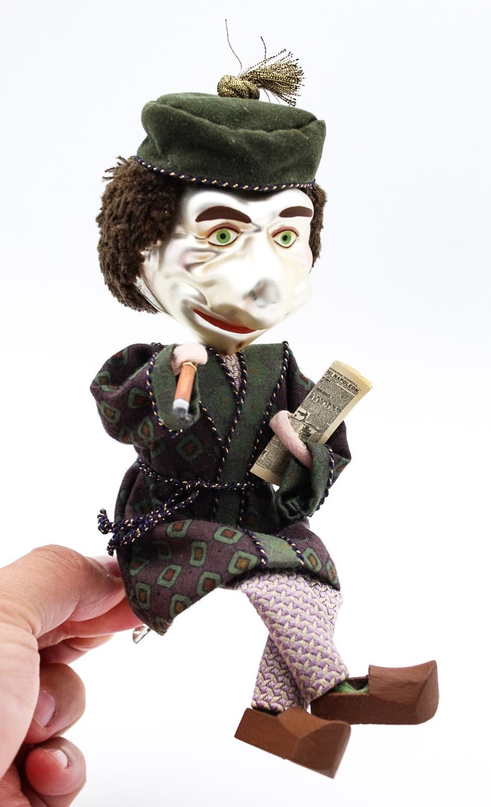 Vintage Germany D. Blumchen & Co Christmas Glass Marionette Clip-On Ornament - Thumbnail 11