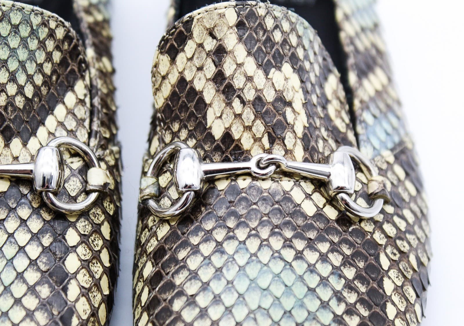 Gucci Italy Horsebit Loafers Python Snakeskin Leather Kids Shoes Size 29/US 11 - Thumbnail 4