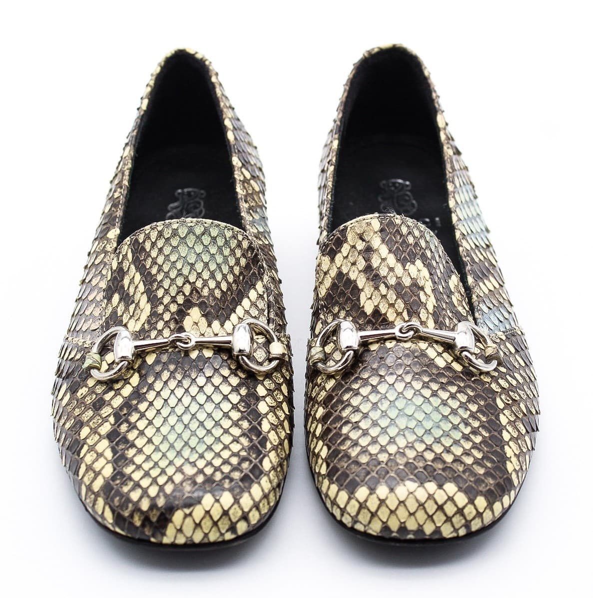 Gucci Italy Horsebit Loafers Python Snakeskin Leather Kids Shoes Size 29/US 11 - Thumbnail 2