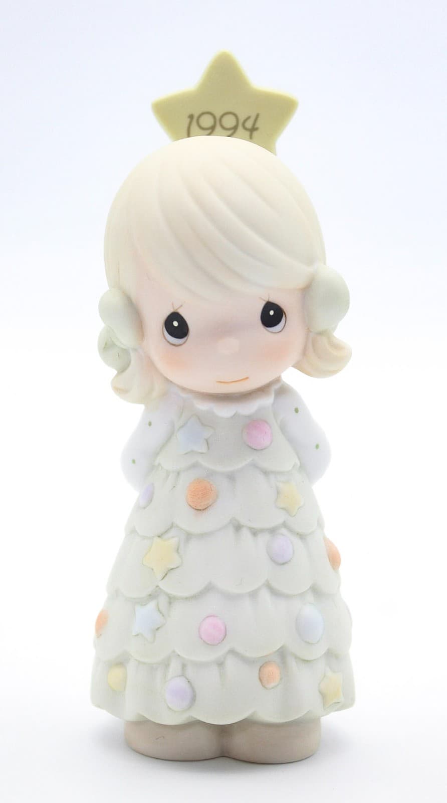 Precious Moments You're as Pretty As A Christmas Tree Porcelain Figurine 1994 - Thumbnail 9