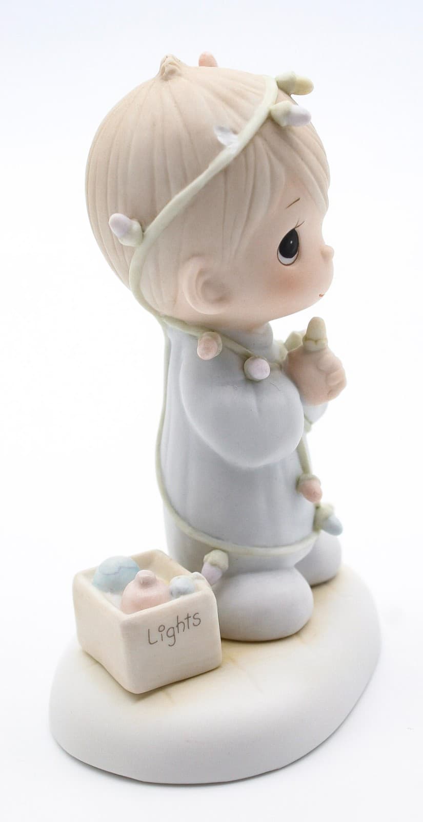 Precious Moments May Your Christmas Be Delightful Enesco Porcelain Figurine 1985 - Thumbnail 4
