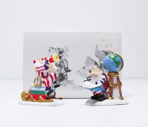 Department 56 "CHARTING SANTA'S COURSE" Christmas Village Accessory w/ Box - Thumbnail 3