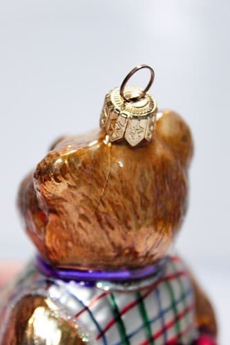 Kurt Adler Polonaise Vintage Honey Bear Glass Christmas Ornament With Box - Thumbnail 6