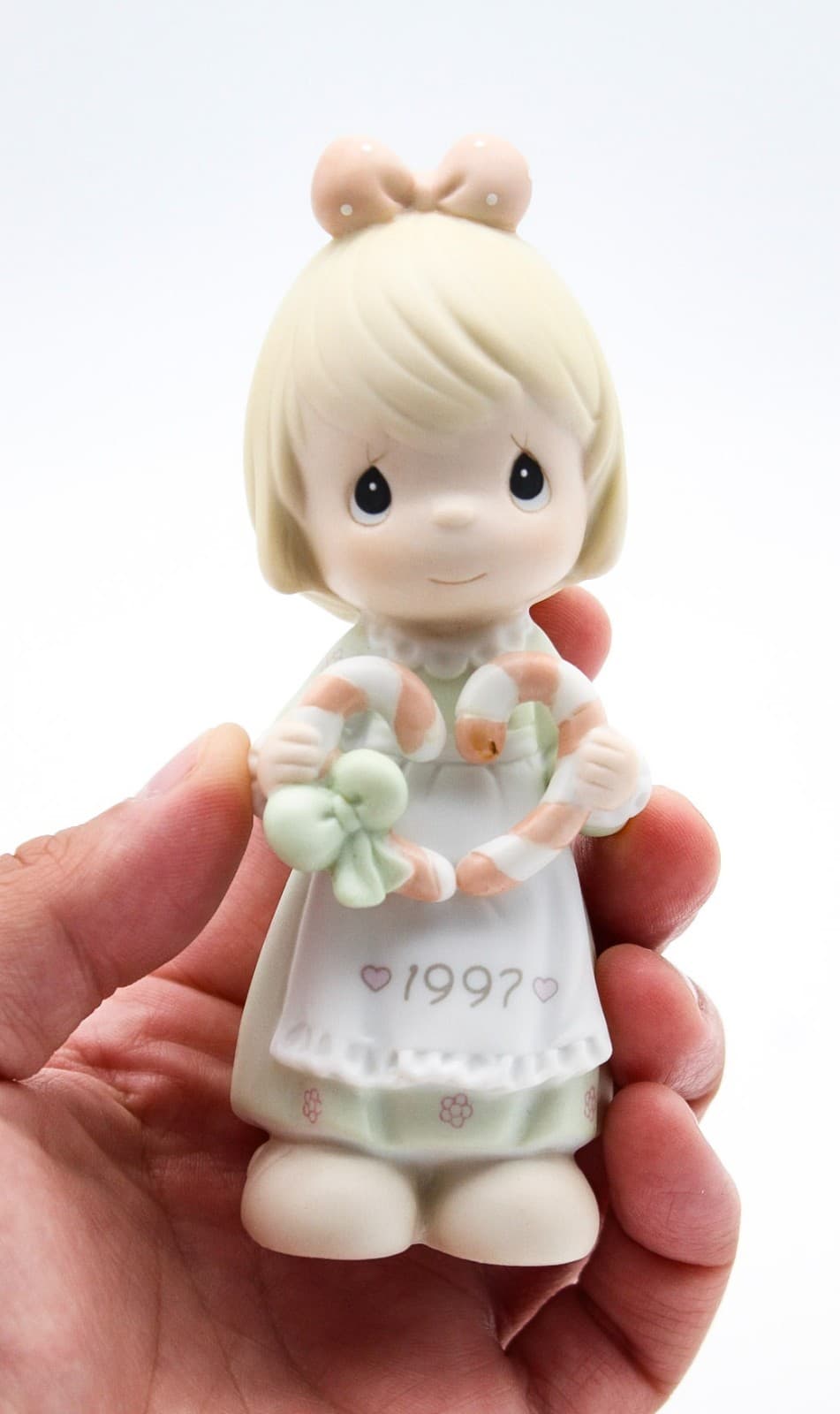 Precious Moments Cane You Join Us For a Merry Christmas Porcelain Figurine 1997 - Thumbnail 7