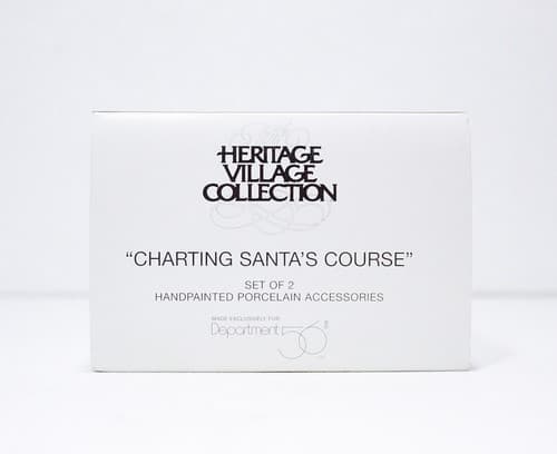 Department 56 "CHARTING SANTA'S COURSE" Christmas Village Accessory w/ Box - Thumbnail 2
