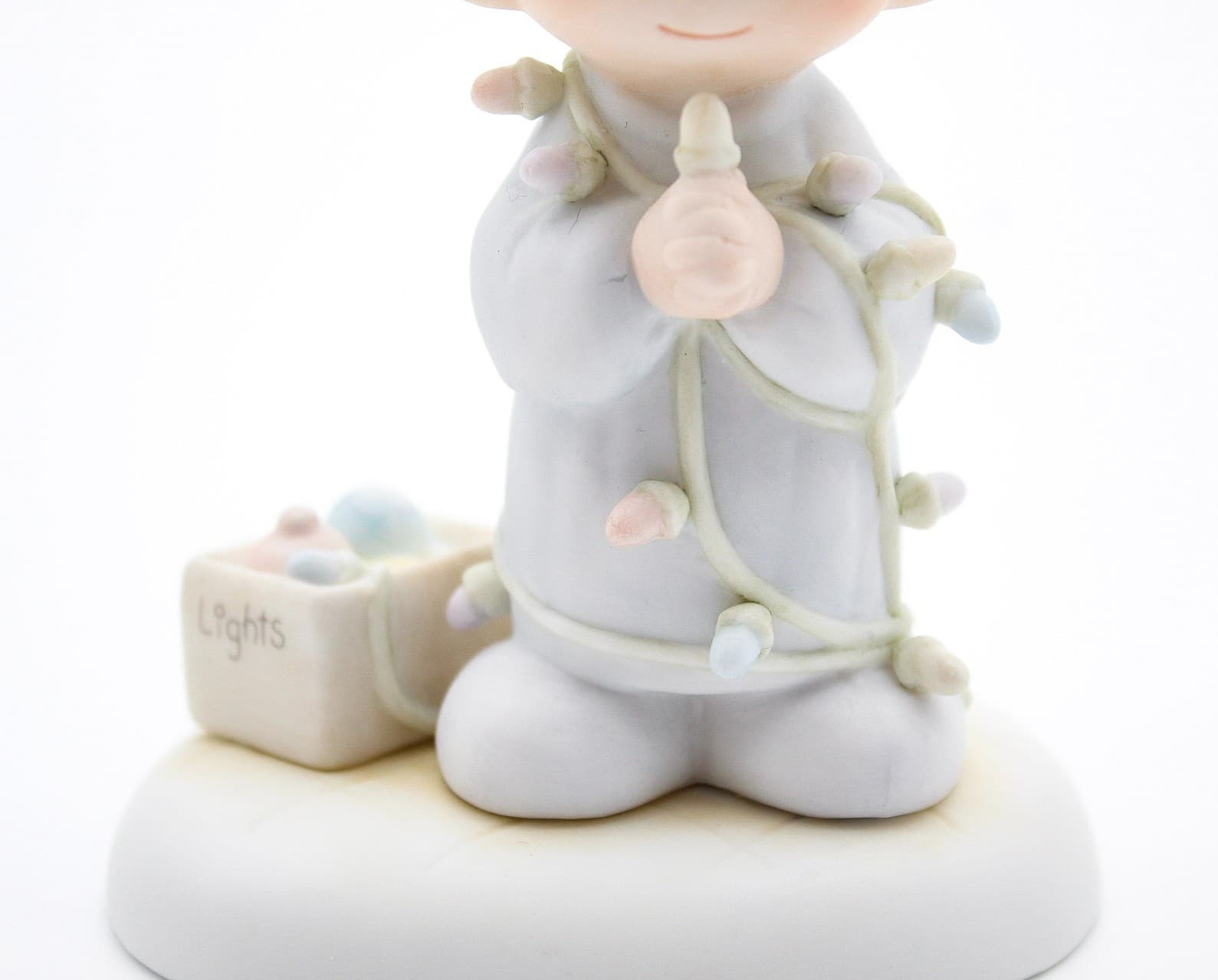 Precious Moments May Your Christmas Be Delightful Enesco Porcelain Figurine 1985 - Thumbnail 3