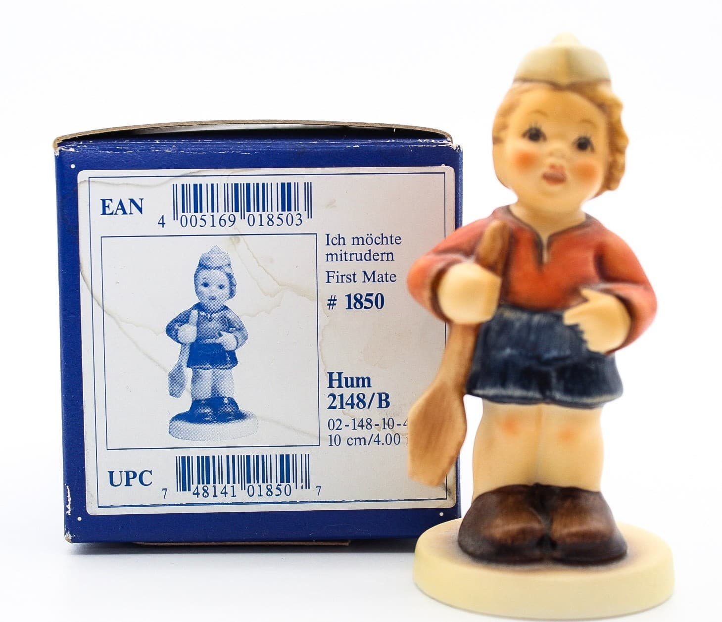 Hummel Goebel First Mate West Germany Vintage Porcelain Figurine TMK8 In Box - Thumbnail 3