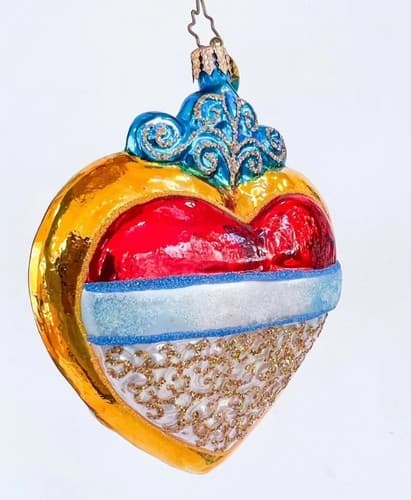 Vintage Radko Smiles from the Heart Santa Claus Glass Christmas Ornament w/Box - Thumbnail 4