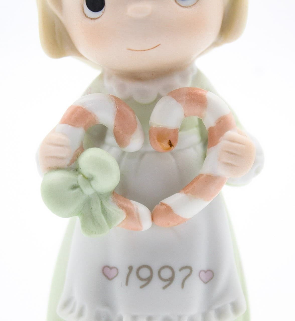 Precious Moments Cane You Join Us For a Merry Christmas Porcelain Figurine 1997 - Thumbnail 3
