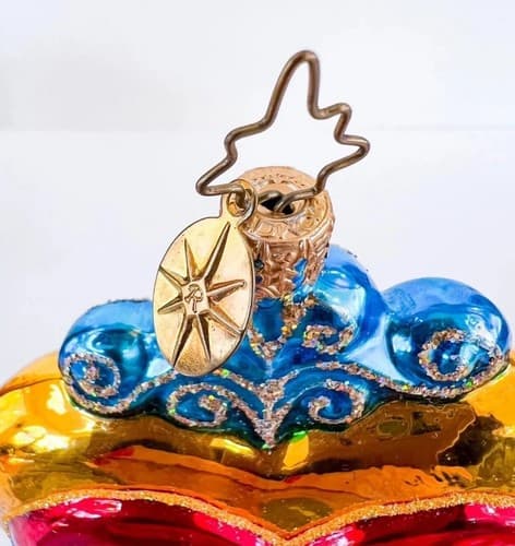 Vintage Radko Smiles from the Heart Santa Claus Glass Christmas Ornament w/Box - Thumbnail 3