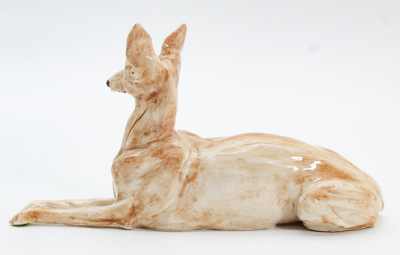 EVE PEARCE Handcrafted Sitting Pharaoh Hound Porcelain Dog Figure Sculpture OOAK - Thumbnail 3