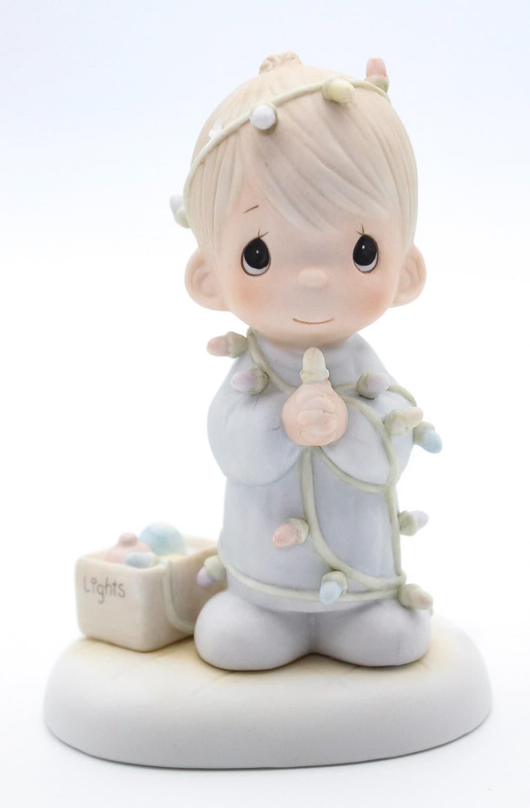 Precious Moments May Your Christmas Be Delightful Enesco Porcelain Figurine 1985 - Thumbnail 7