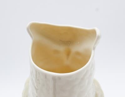 Belleek Ireland Glazed Owl Bird Porcelain Vase 7th Yellow Hallmark Vintage - Thumbnail 7