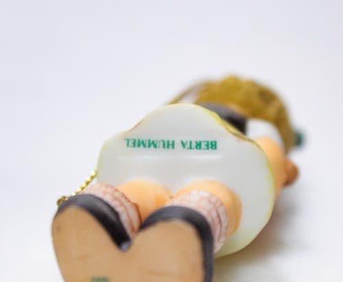 Berta Hummel Goebel 1999 "Cuddle For Teddy" Porcelain Christmas Ornament - Thumbnail 3