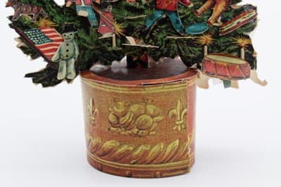 Vintage Pop Up Paper Holiday Christmas Tree Decor Assorted Ornaments - Thumbnail 4