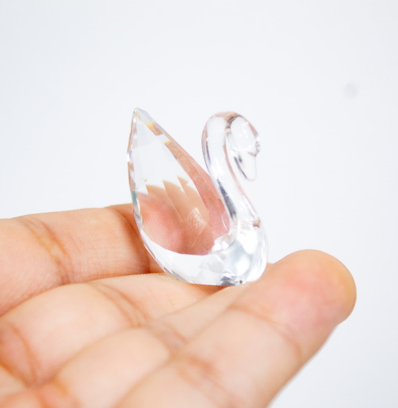 SWAROVSKI Retired Small Clear Crystal Glass Swan Animal Figurine - Thumbnail 5