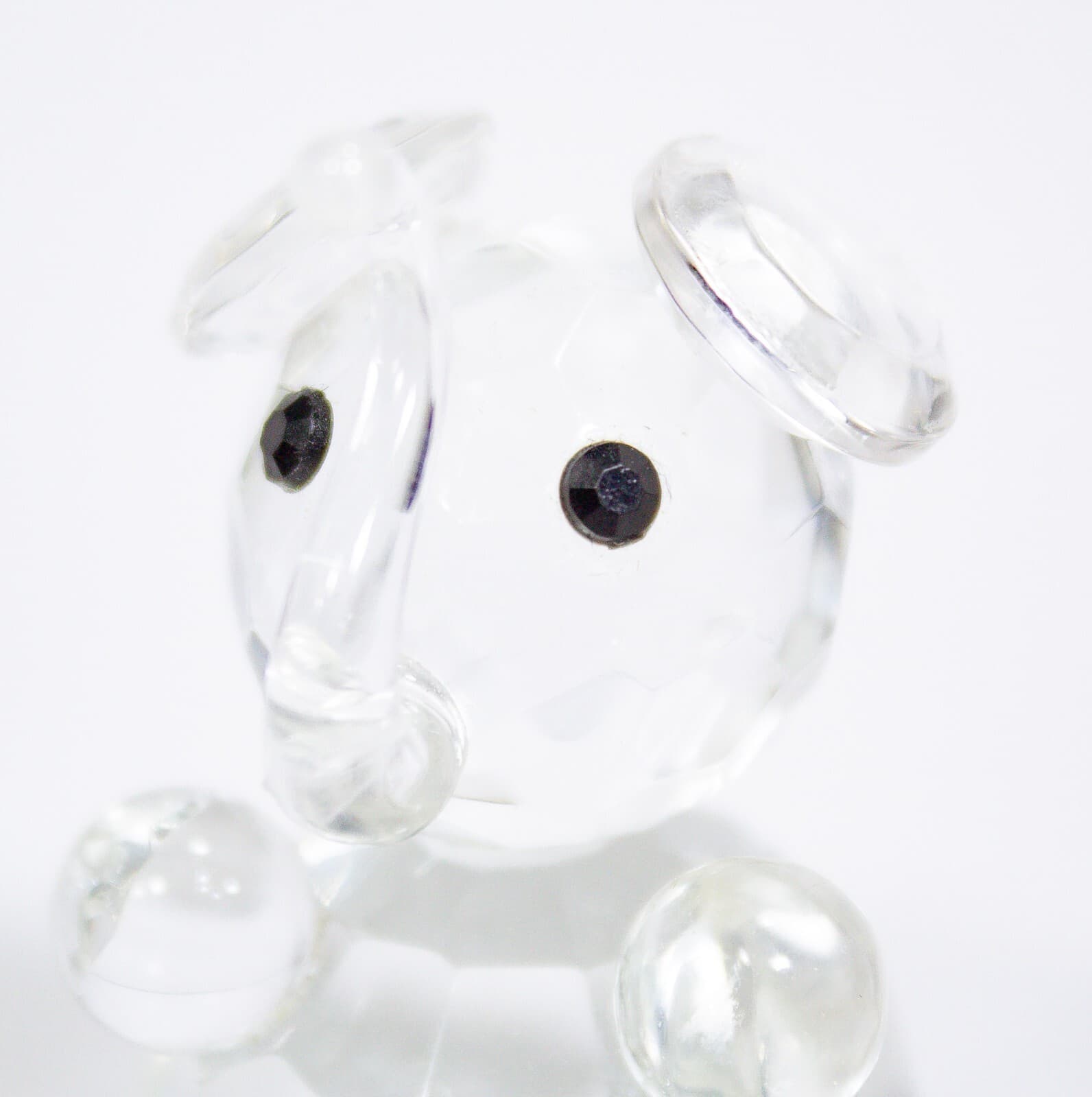 Collectible Elephant Clear Crystal Glass Animal Figurine - Thumbnail 5