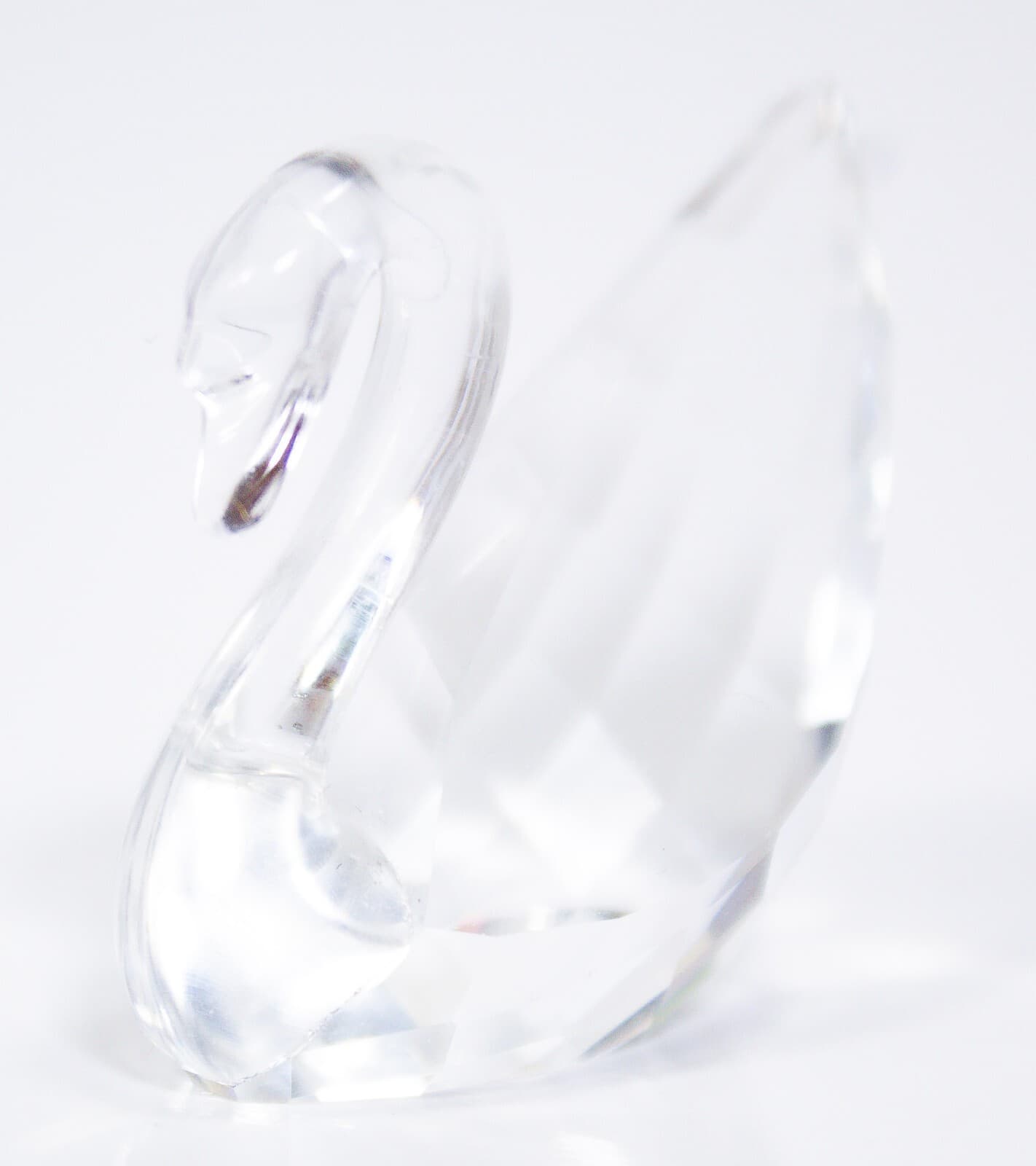SWAROVSKI Retired Small Clear Crystal Glass Swan Animal Figurine - Thumbnail 4