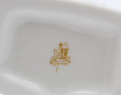 Belleek Ireland Glazed Owl Bird Porcelain Vase 7th Yellow Hallmark Vintage - Thumbnail 8