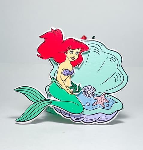 Vintage Handcrafted Disney Kurt S. Adler Inc. Flat Wood Ariel Christmas Ornament - Thumbnail 2