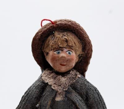 1981 Vintage Artisan Signed Hand Painted Farm Boy Christmas Ornament - Thumbnail 6