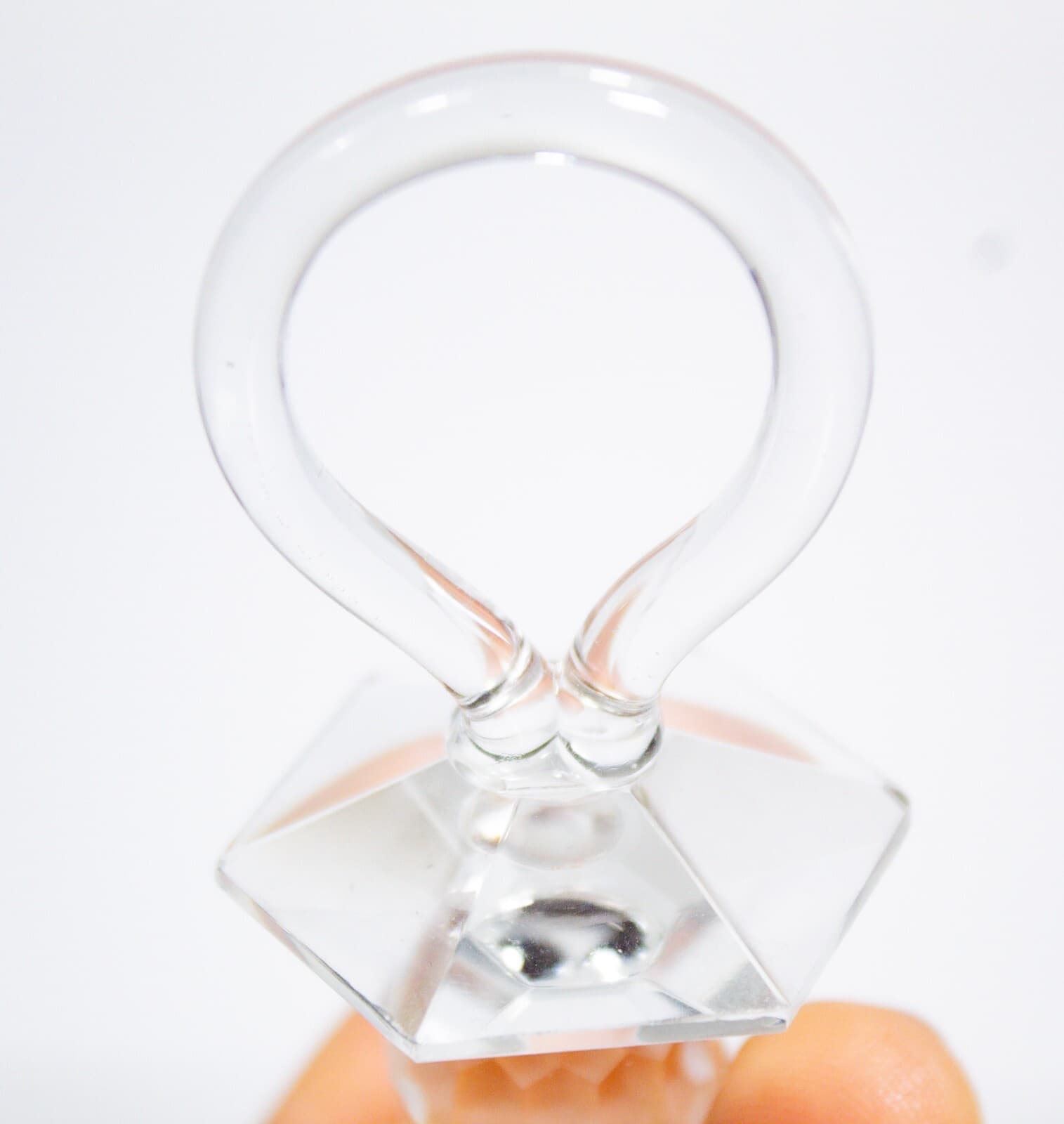 Clear Crystal Glass Baby Pacifier Collectible Figurine - Thumbnail 3