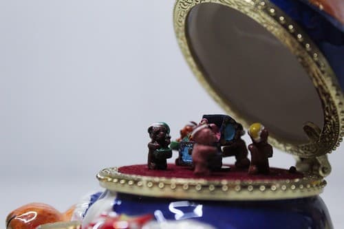 Vintage MR. CHRISTMAS Teddy Bear Carousel Music Box Christmas Hanging Ornament - Thumbnail 5