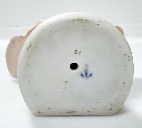 Antique 19th C Victorian Lady Hand Painted Porcelain Figurine Hallmarked - Thumbnail 8