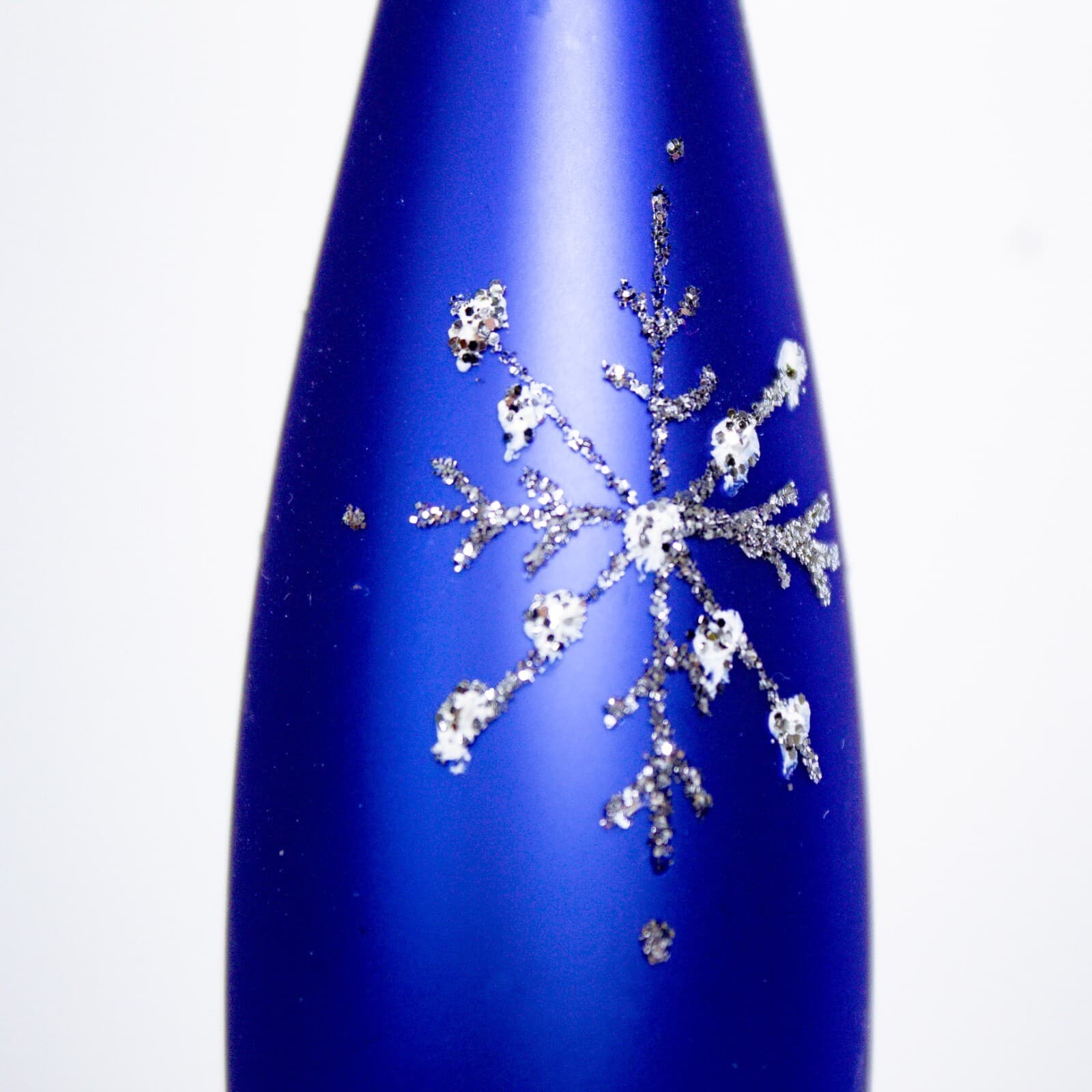 PIER 1 Blown Glass Blue Teardrop Icicle Decorative Christmas Ornament - Thumbnail 3
