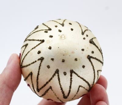 Vintage Made In Germany Red & Green Mica Decorated Glass Christmas Ornament - Thumbnail 5