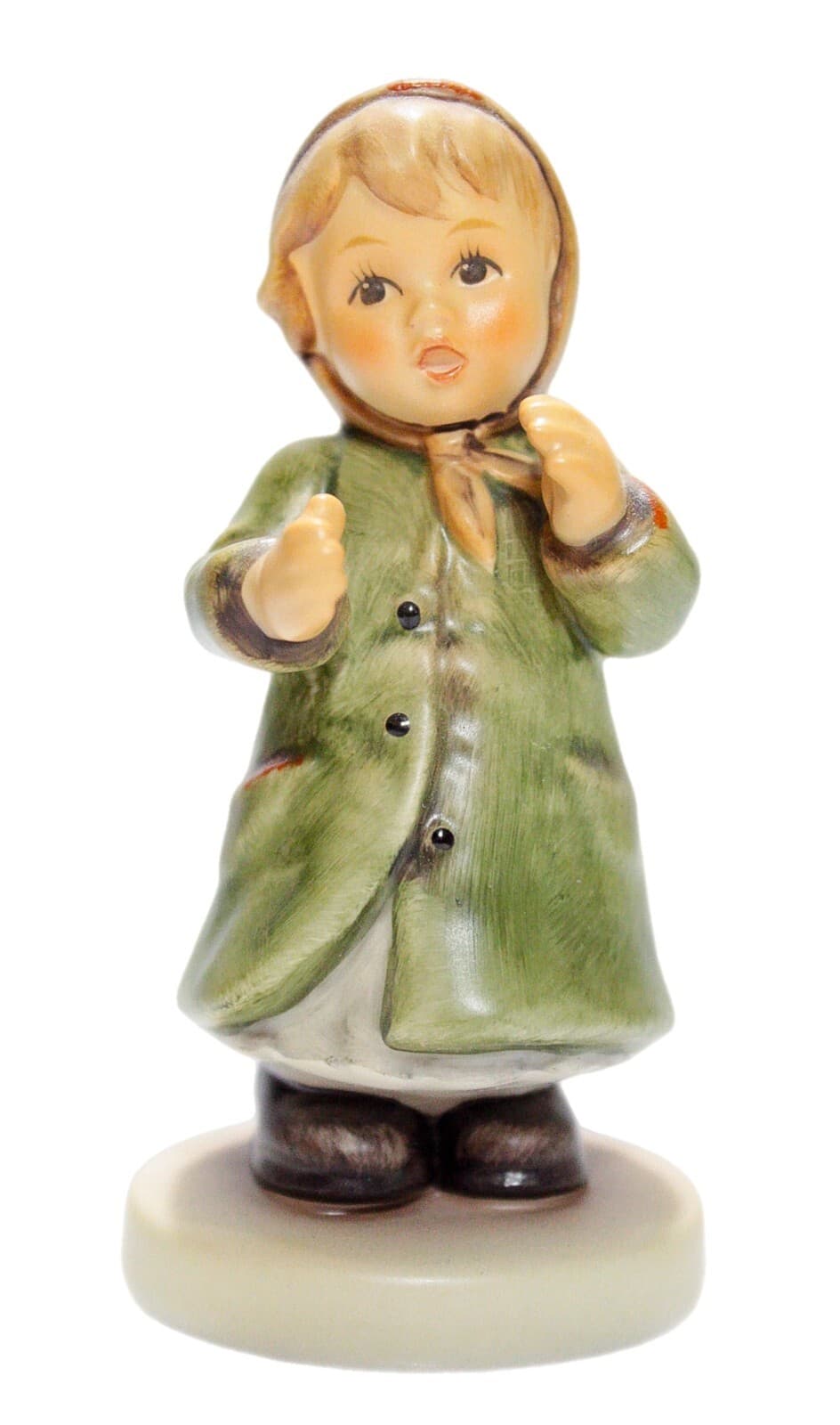 GOEBEL HUMMEL W. Germany "Keeping Time" Hand Painted Porcelain Figurine TMK8 - Image 1