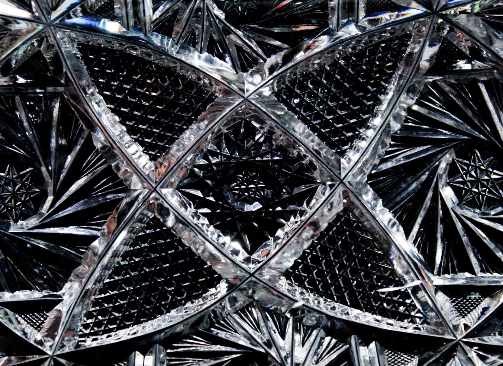 Antique ABP AMERICAN BRILLIANT Deep Cup Crystal Celery Serving Dish Bowl - Thumbnail 5