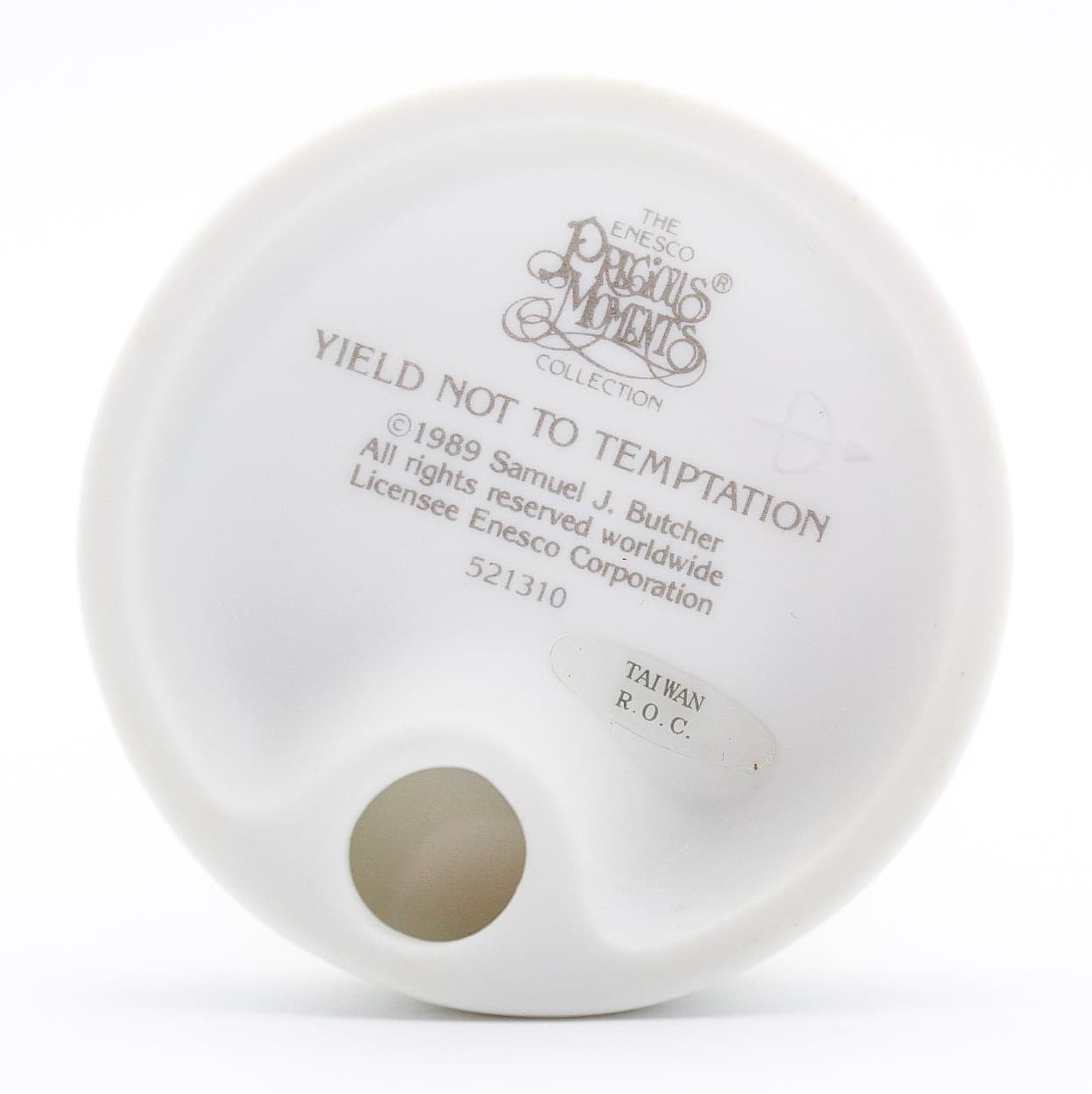 Precious Moments Yield Not to Temptation Enesco Porcelain Figurine 1989 - Thumbnail 6